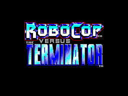 Robocop vs The Terminator title screen for Sega Master System